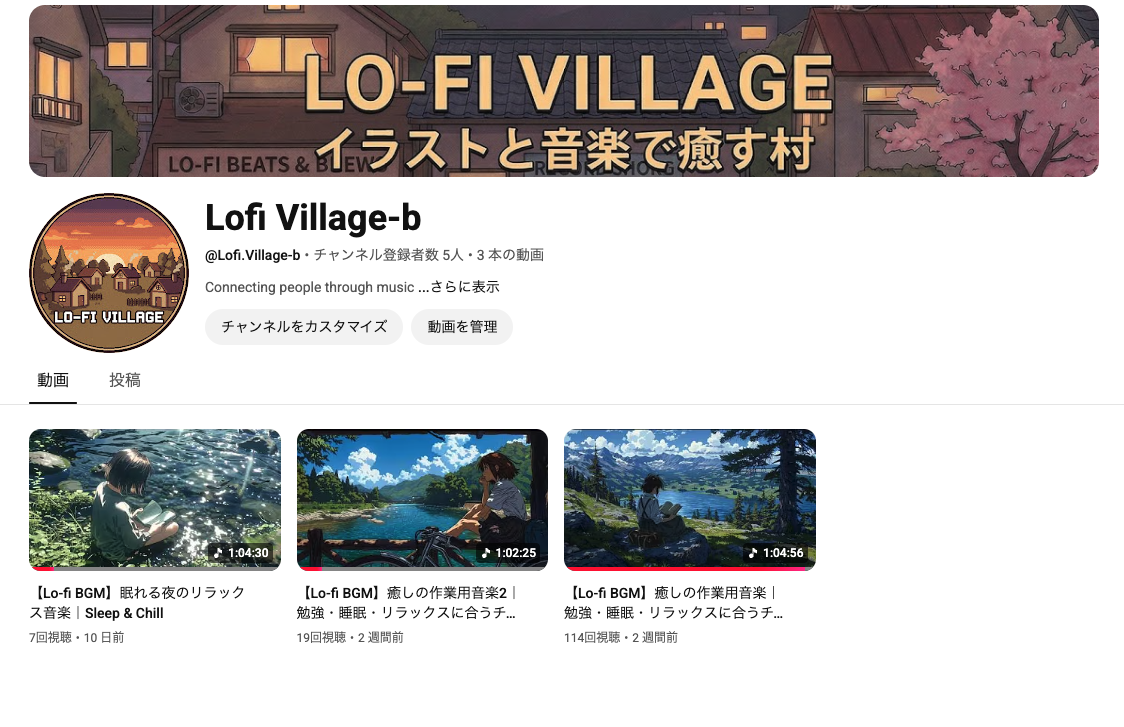 Lofi Village チャンネルイメージ